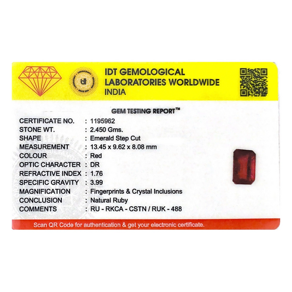 Ruby - 12.25 Carat