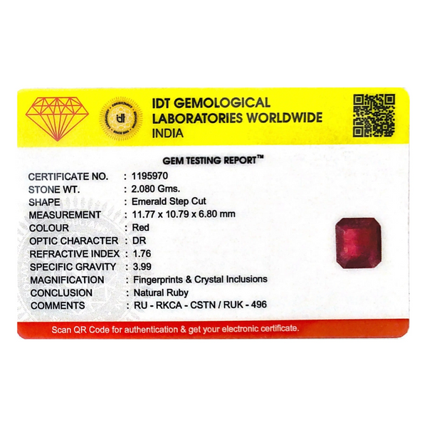 Ruby - 10.4 Carat