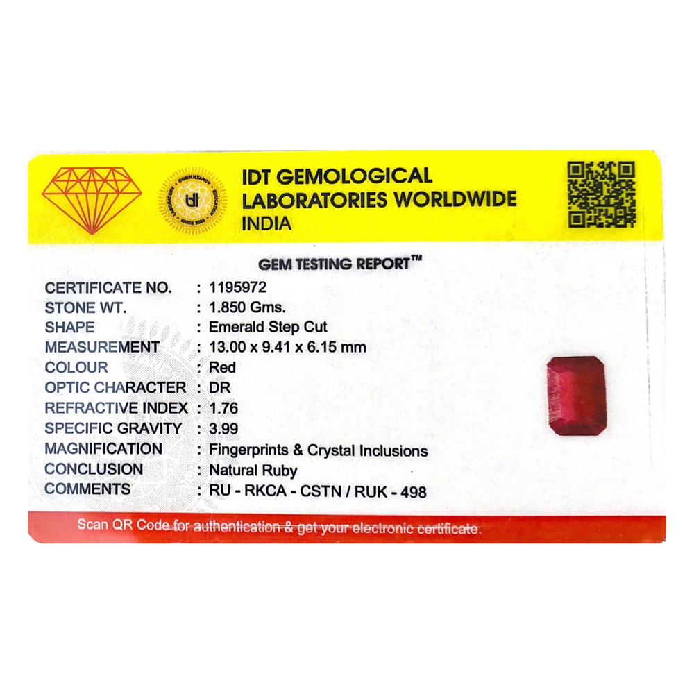 Ruby - 9.25 Carat