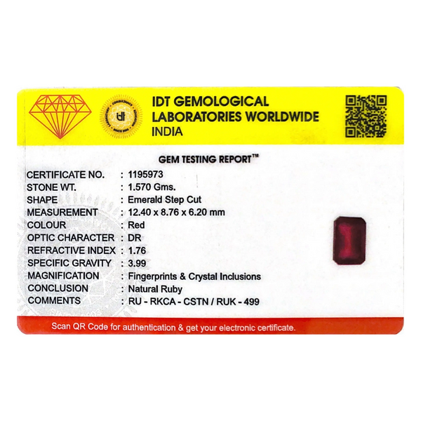 Ruby - 7.85 Carat