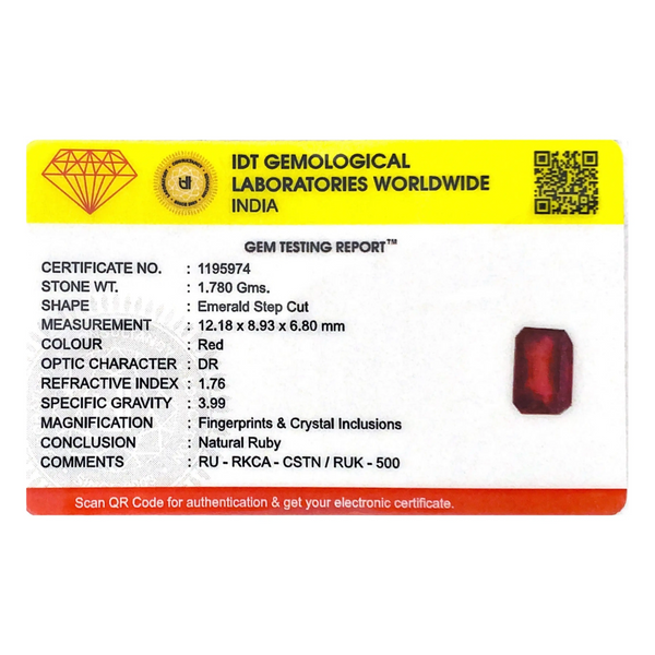 Ruby - 8.9 Carat