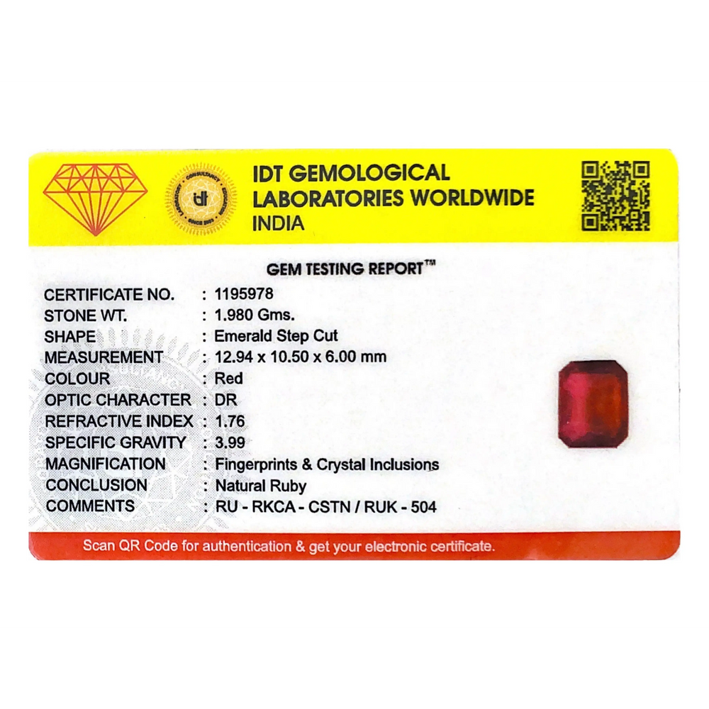 Ruby - 9.9 Carat