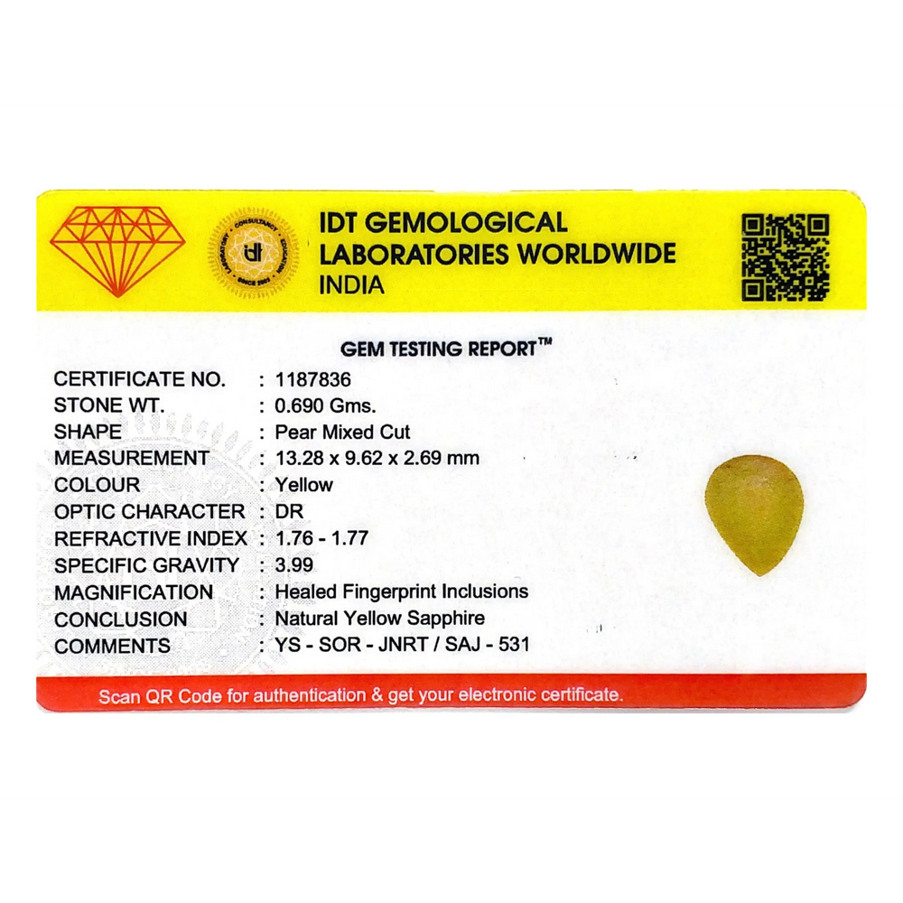 Yellow Sapphire - 3.45 Carat - Pramogh