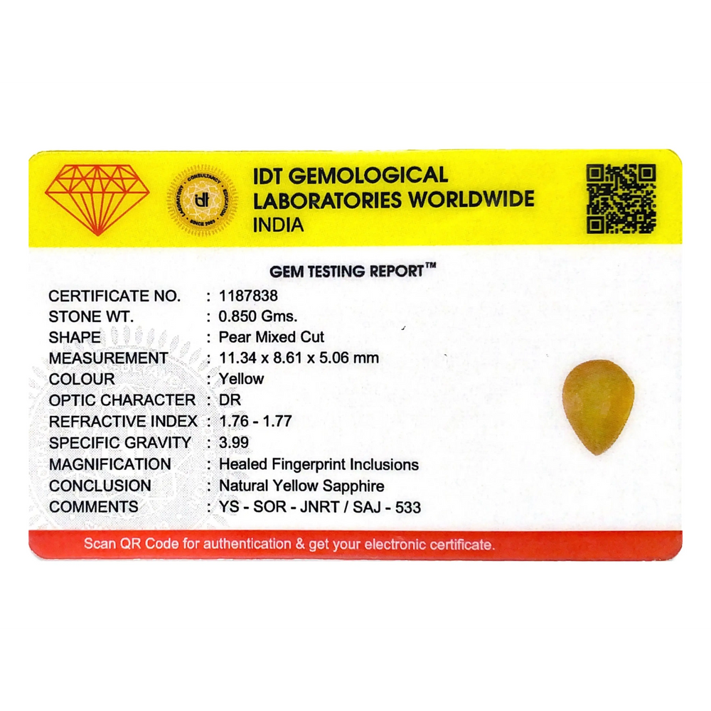 Yellow Sapphire - 4.25 Carat - Pramogh