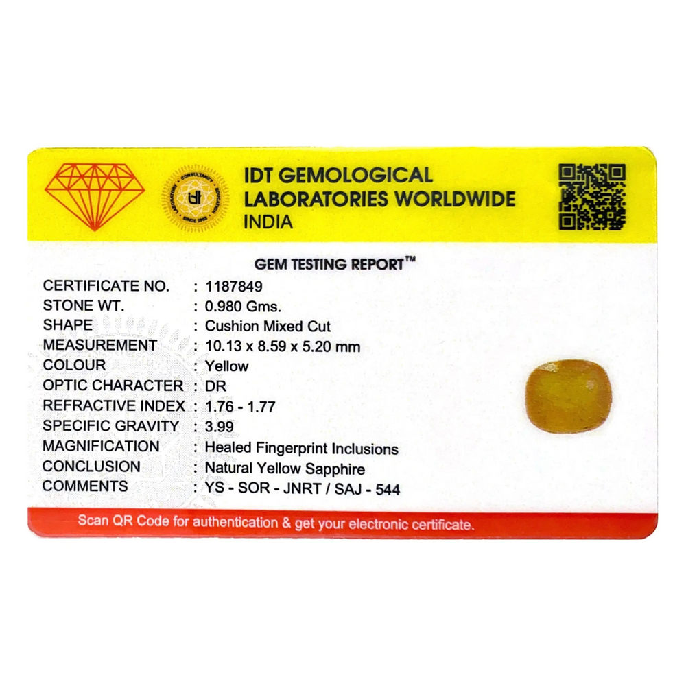 Yellow Sapphire - 4.9 Carat - Pramogh