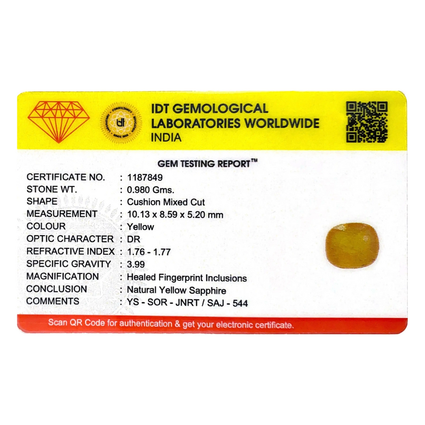 Yellow Sapphire - 4.9 Carat - Pramogh