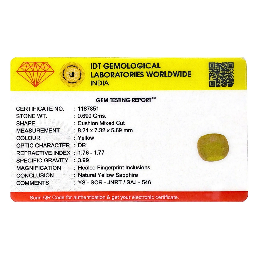 Yellow Sapphire - 3.45 Carat - Pramogh