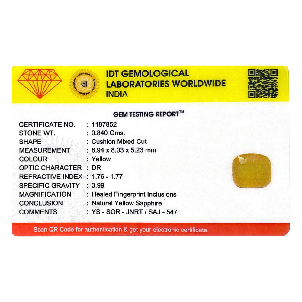 Yellow Sapphire - 4.2 Carat - Pramogh