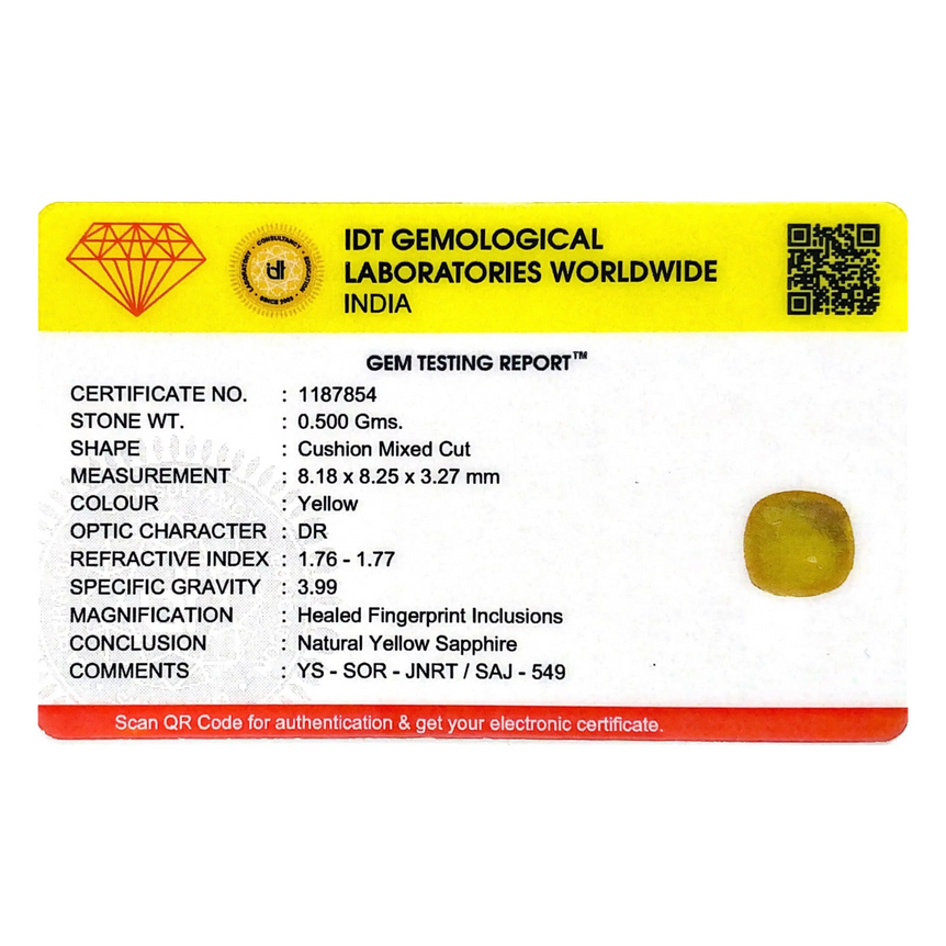 Yellow Sapphire - 2.5 Carat - Pramogh