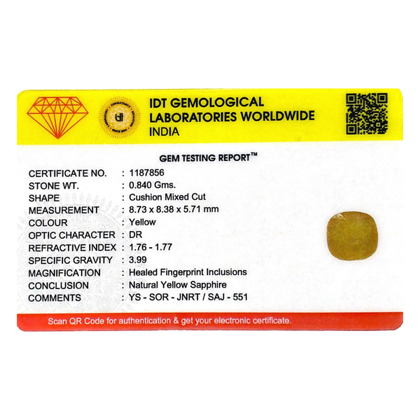 Yellow Sapphire - 4.2 Carat - Pramogh