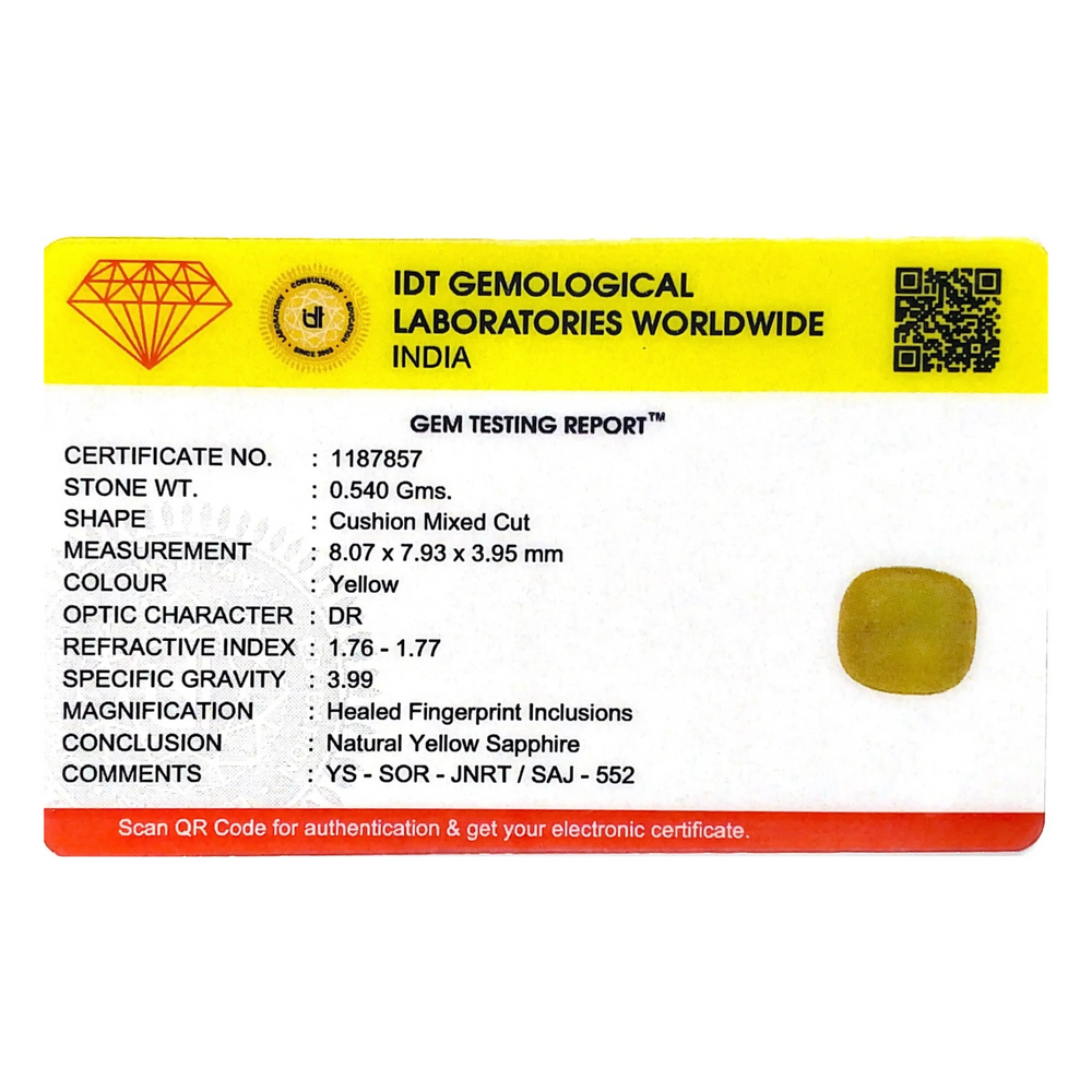 Yellow Sapphire - 2.7 Carat - Pramogh