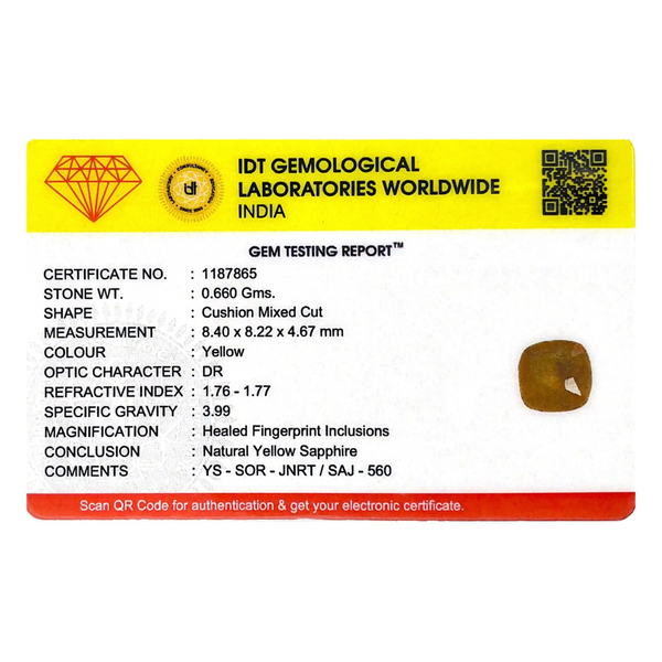 Yellow Sapphire - 4.25 Carat - Pramogh