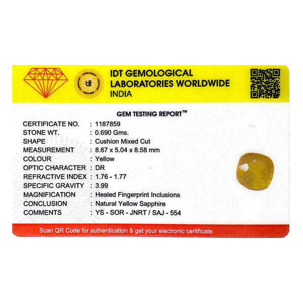 Yellow Sapphire - 3.8 Carat - Pramogh