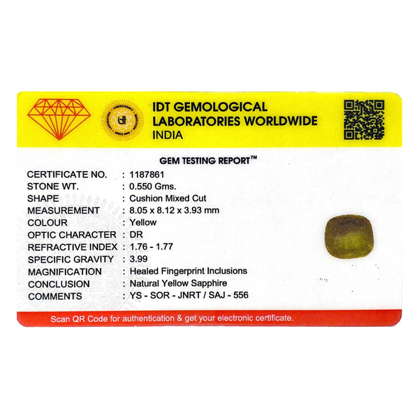 Yellow Sapphire - 3.4 Carat - Pramogh