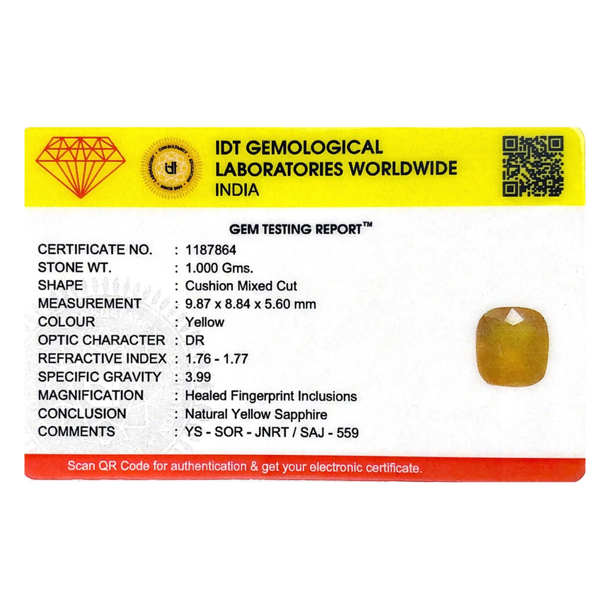 Yellow Sapphire - 3.3 Carat - Pramogh