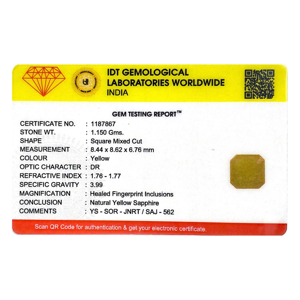 Yellow Sapphire - 5.75 Carat - Pramogh