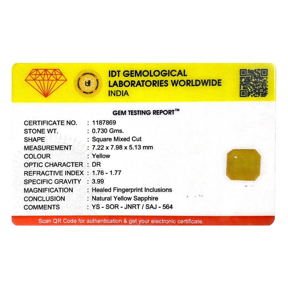 Yellow Sapphire - 3.65 Carat - Pramogh