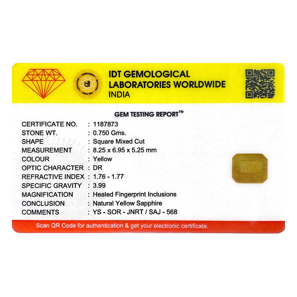 Yellow Sapphire - 3.75 Carat - Pramogh