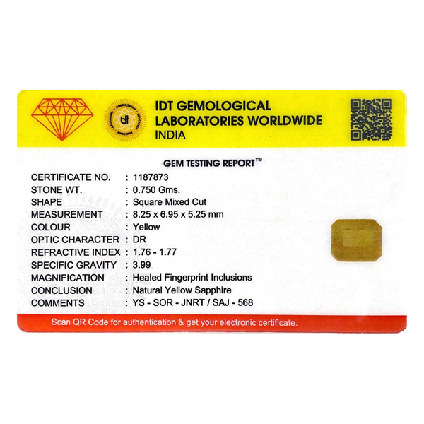 Yellow Sapphire - 3.75 Carat - Pramogh