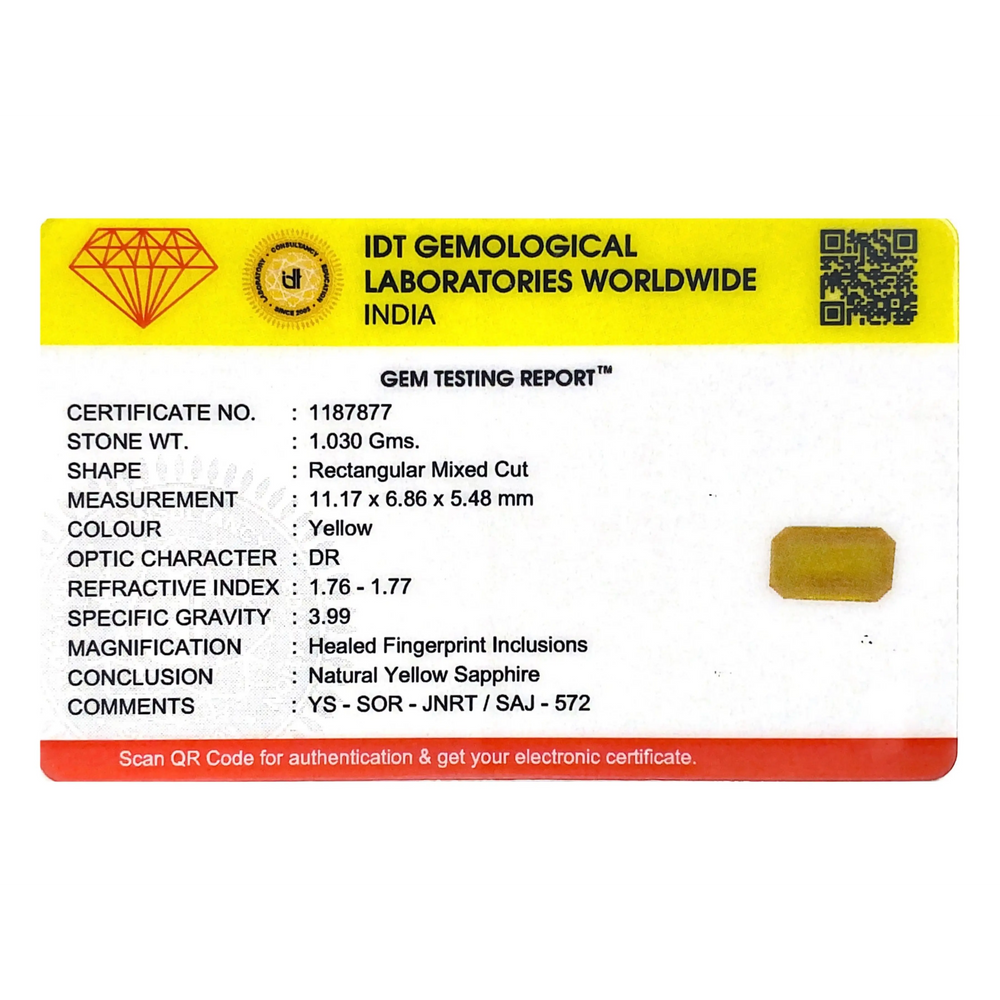 Yellow Sapphire - 5.15 Carat - Pramogh