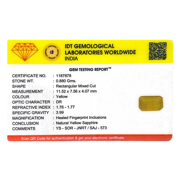 Yellow Sapphire - 4.4 Carat - Pramogh