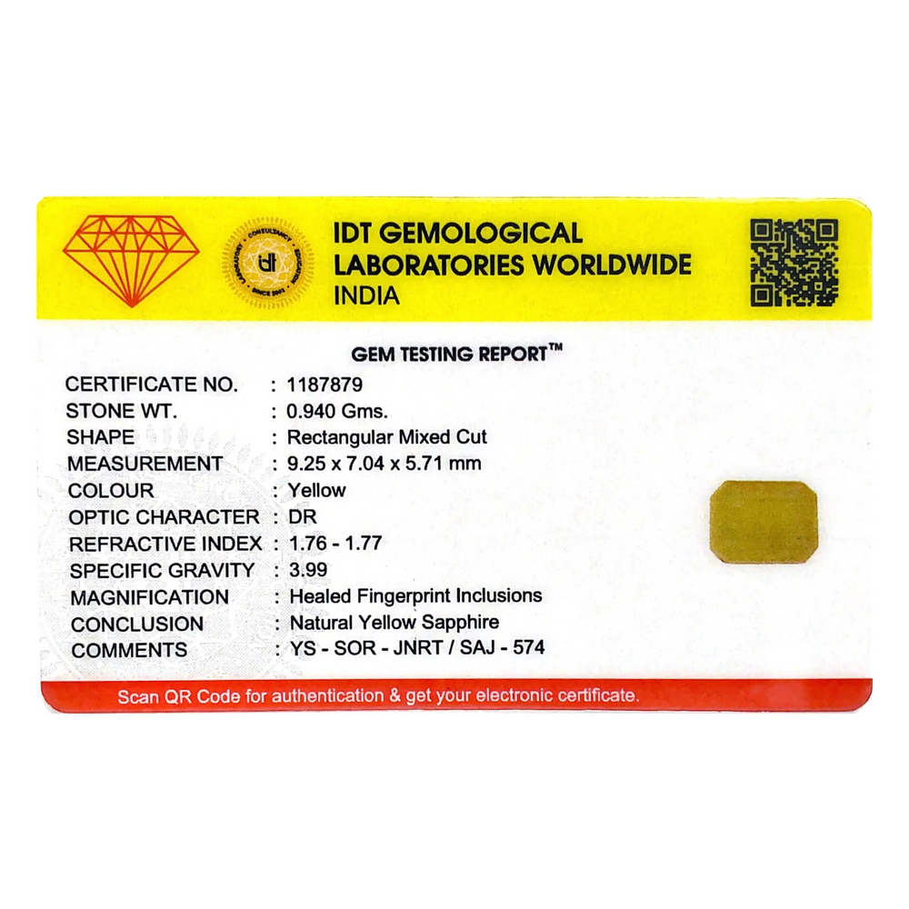 Yellow Sapphire - 4.7 Carat - Pramogh