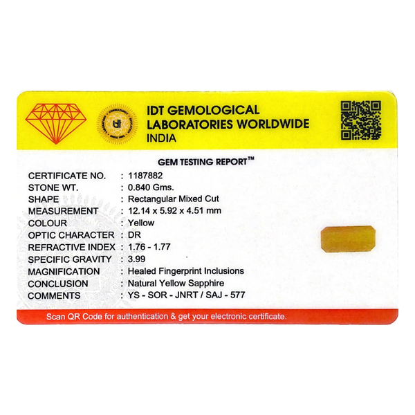 Yellow Sapphire - 4.2 Carat - Pramogh