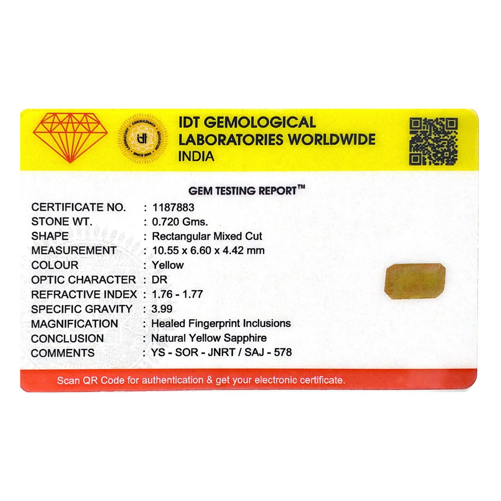 Yellow Sapphire - 3.6 Carat - Pramogh