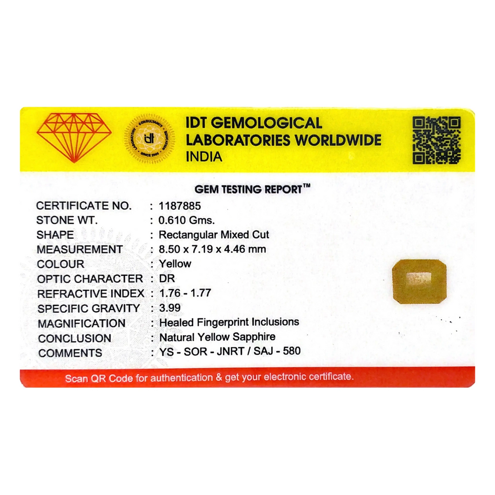 Yellow Sapphire - 3.05 Carat - Pramogh