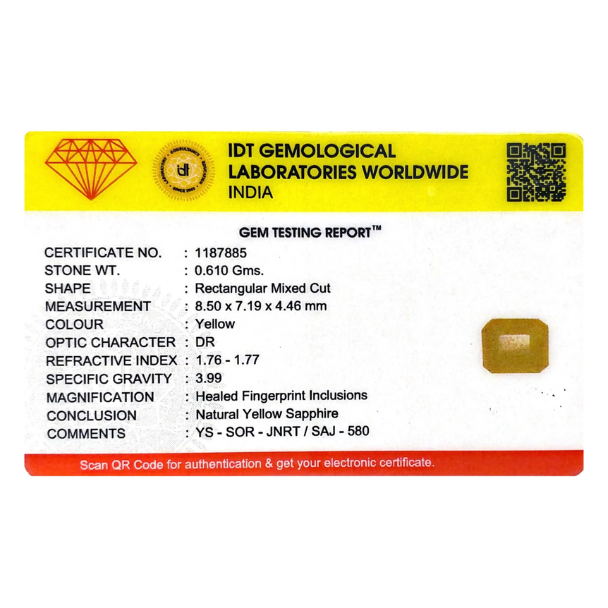 Yellow Sapphire - 3.05 Carat - Pramogh
