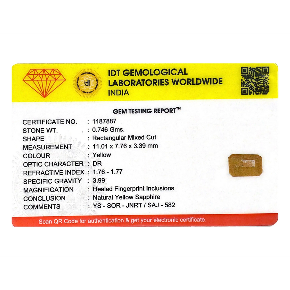 Yellow Sapphire - 3.73 Carat - Pramogh
