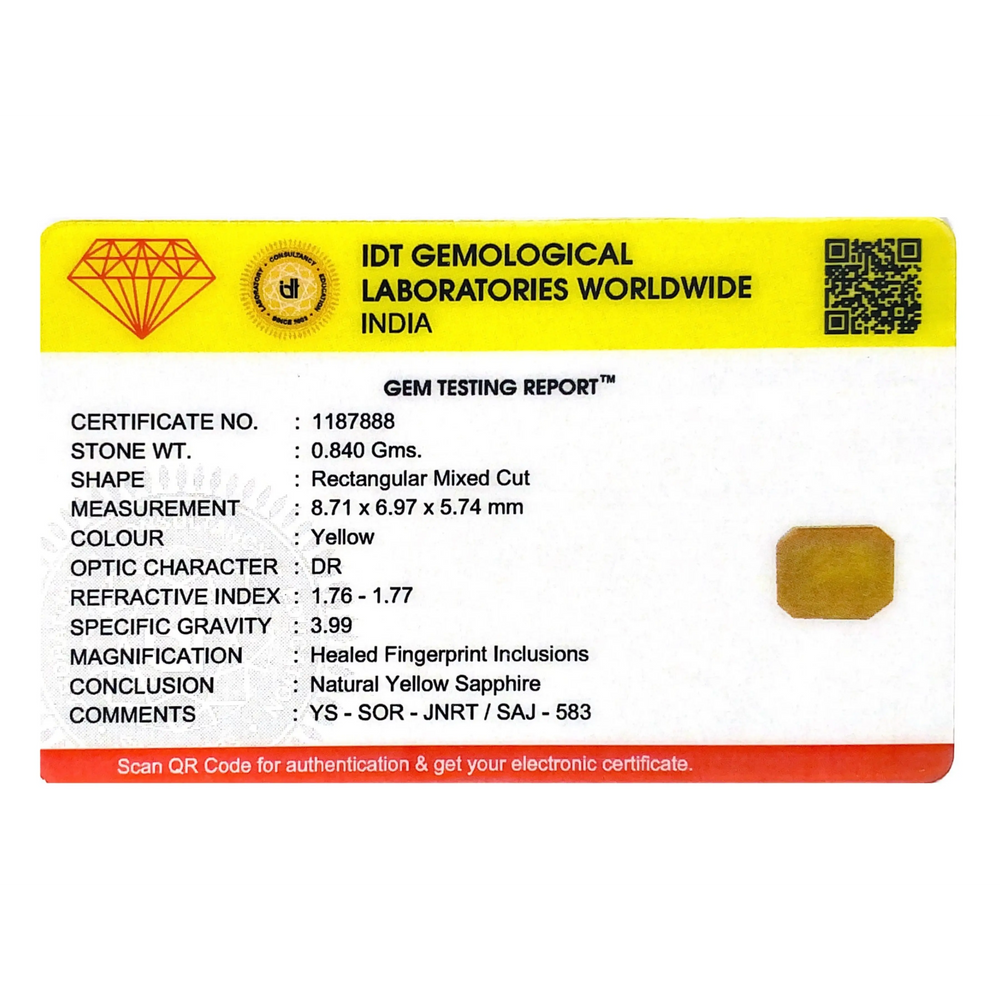 Yellow Sapphire - 4.2 Carat - Pramogh