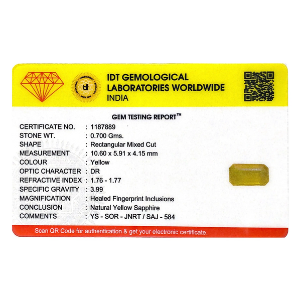 Yellow Sapphire - 3.5 Carat - Pramogh