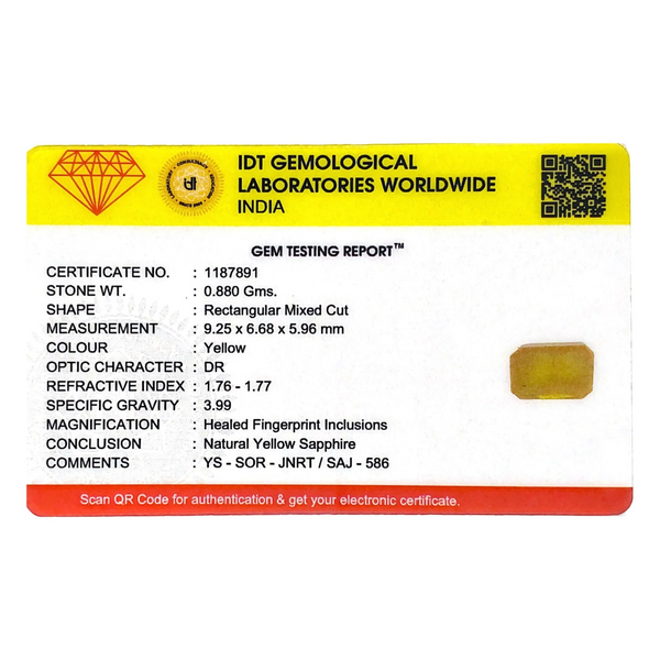 Yellow Sapphire - 4.4 Carat - Pramogh