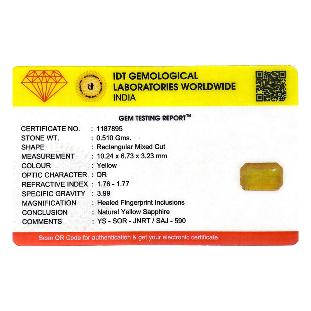 Yellow Sapphire - 2.55 Carat - Pramogh