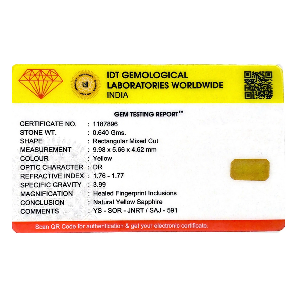 Yellow Sapphire - 3.2 Carat - Pramogh