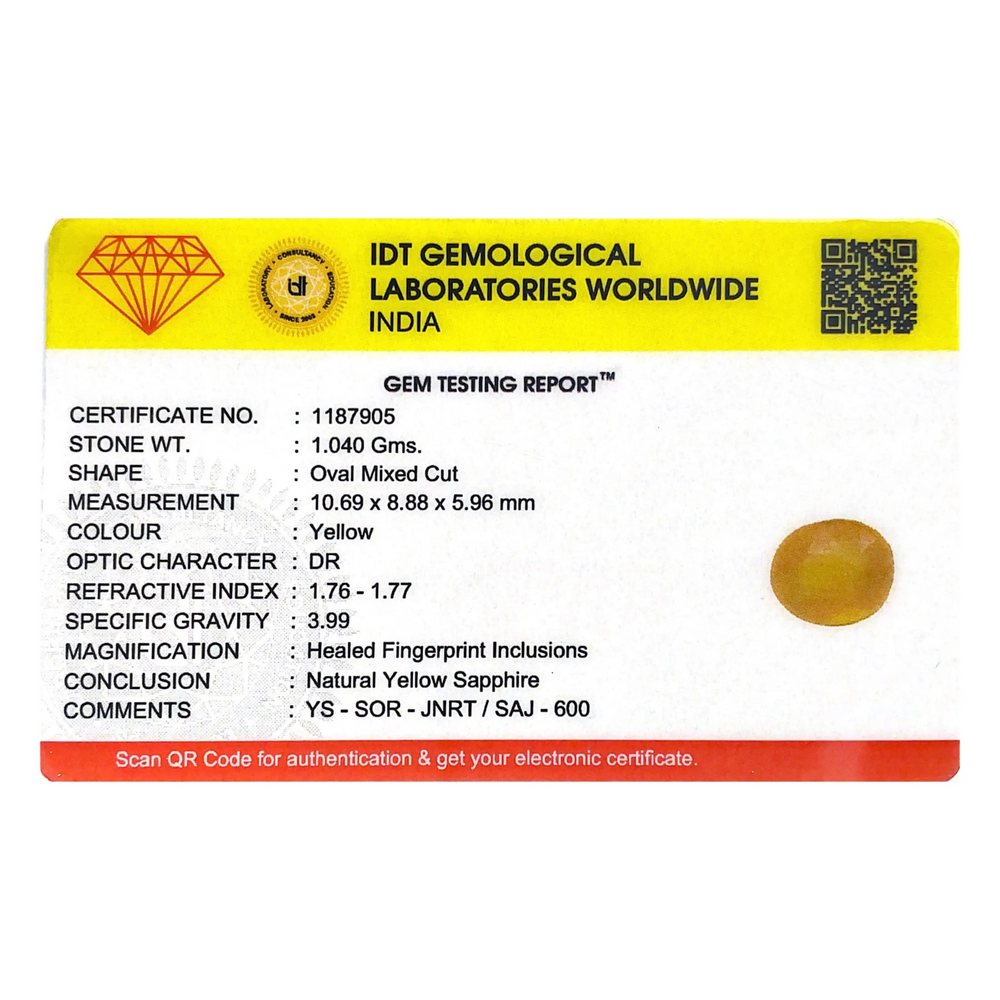Yellow Sapphire - 5.2 Carat - Pramogh