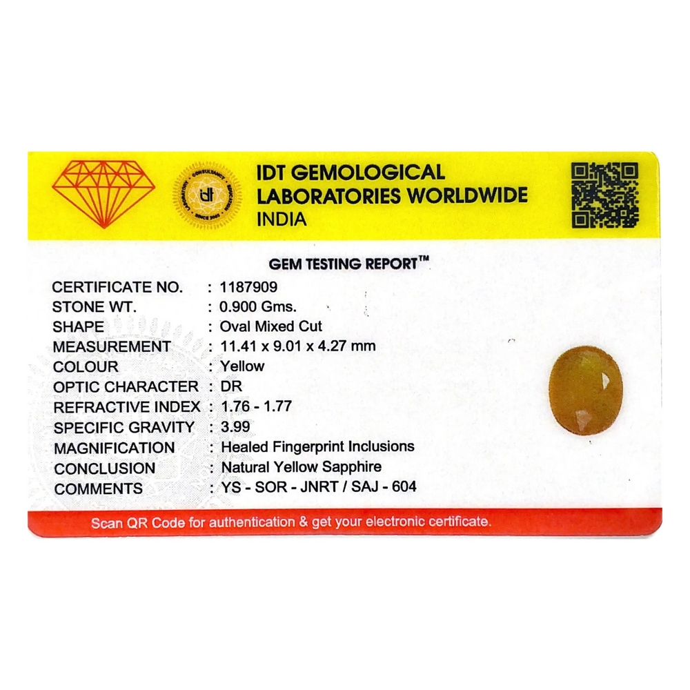 Yellow Sapphire - 4.5 Carat - Pramogh