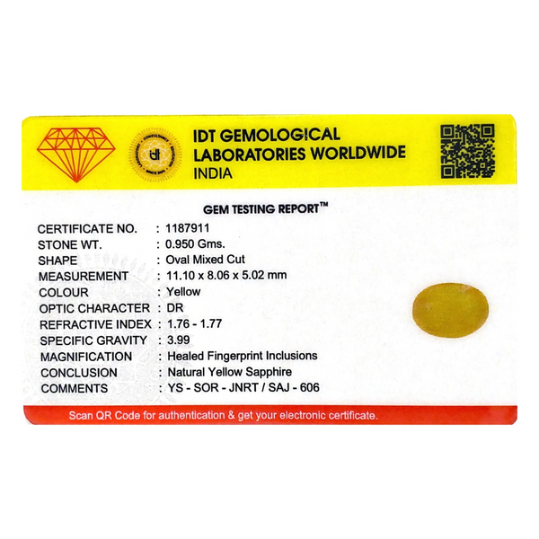 Yellow Sapphire - 4.75 Carat - Pramogh