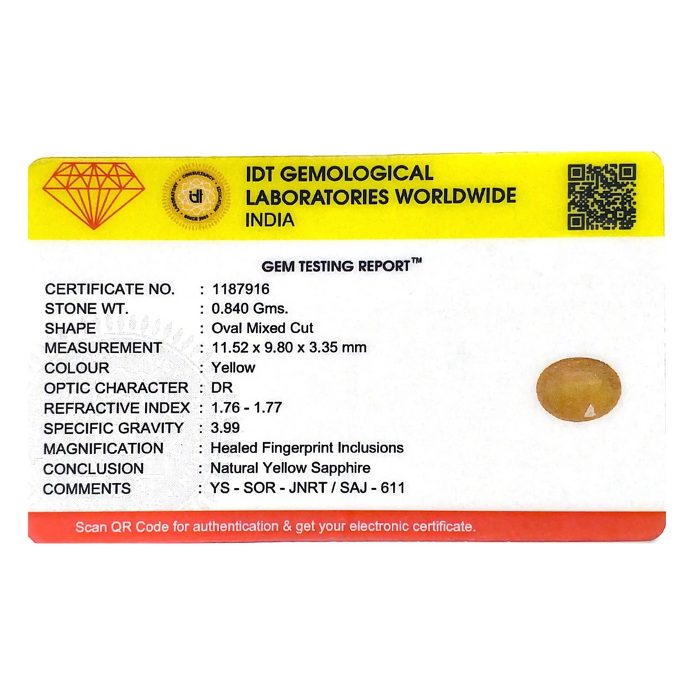 Yellow Sapphire - 4.2 Carat - Pramogh