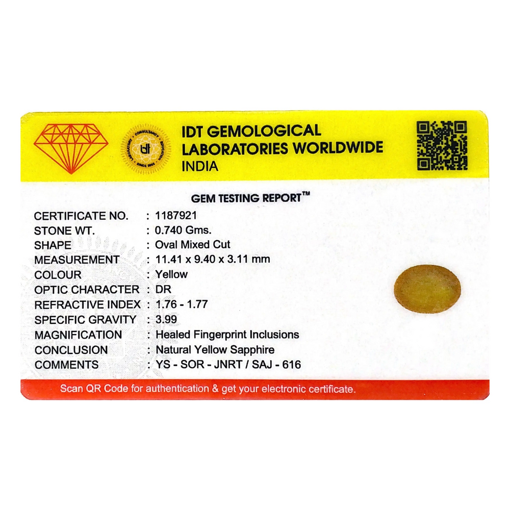 Yellow Sapphire - 3.7 Carat - Pramogh