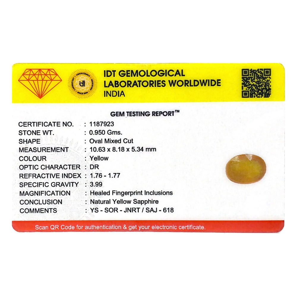 Yellow Sapphire - 4.75 Carat - Pramogh