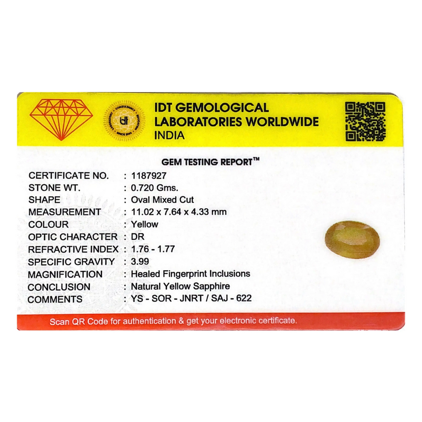 Yellow Sapphire - 3.6 Carat - Pramogh
