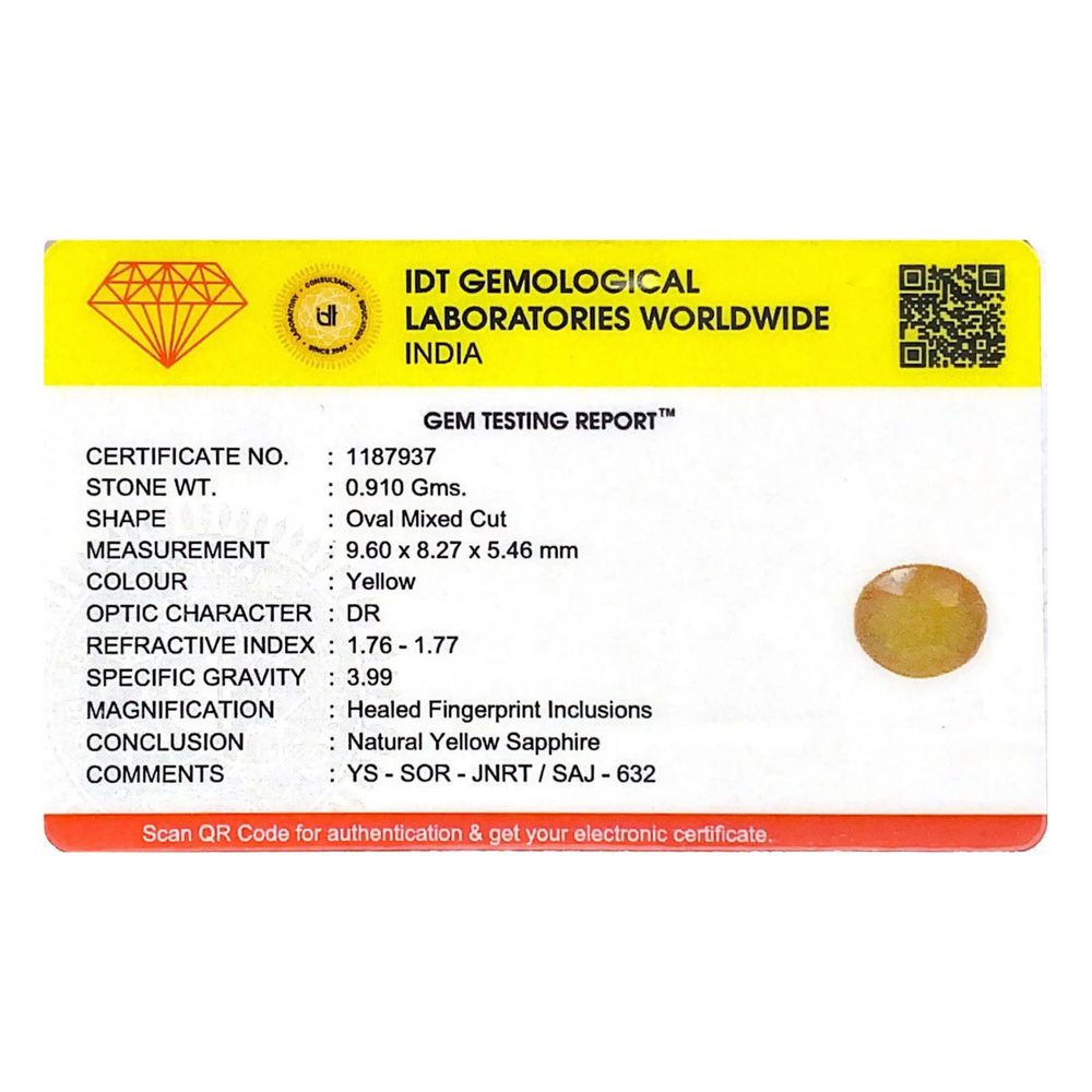 Yellow Sapphire - 4.55 Carat - Pramogh