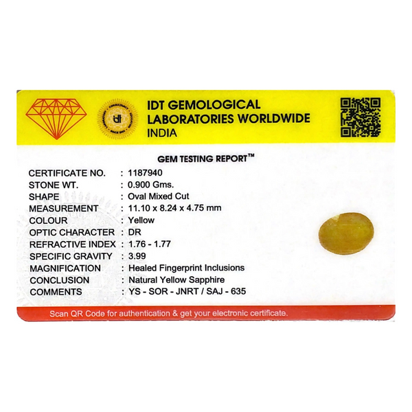 Yellow Sapphire - 4.5 Carat - Pramogh