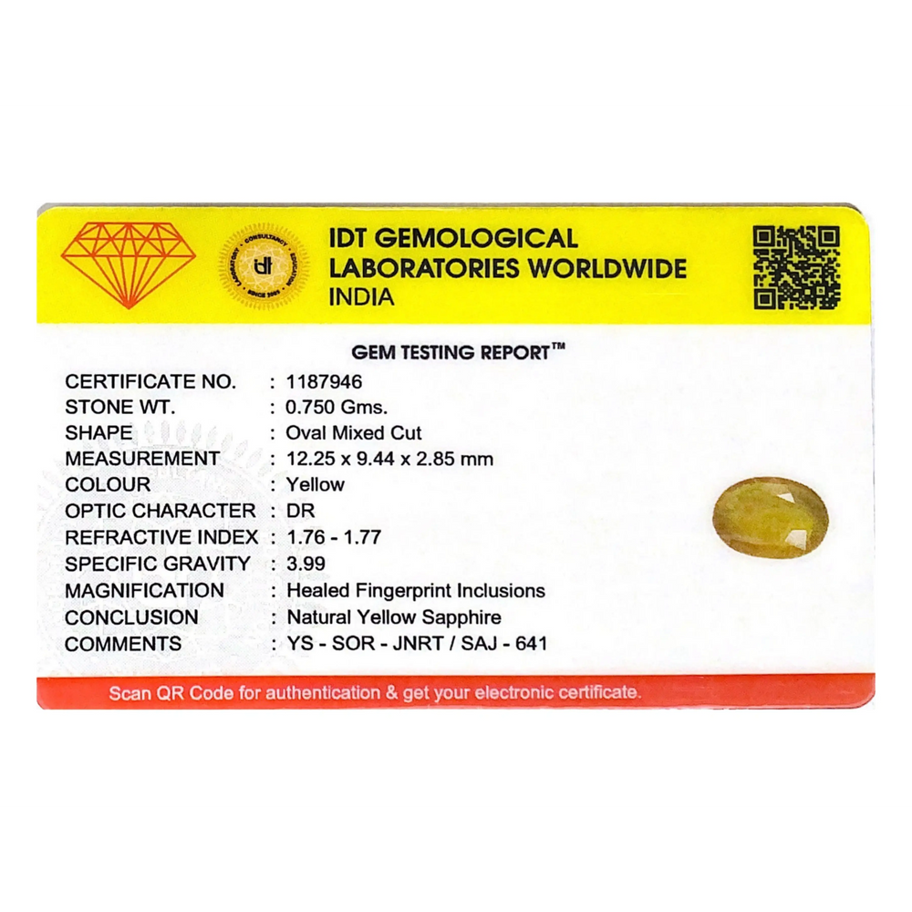 Yellow Sapphire - 3.75 Carat - Pramogh
