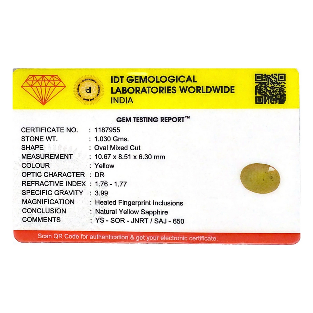 Yellow Sapphire - 5.15 Carat - Pramogh