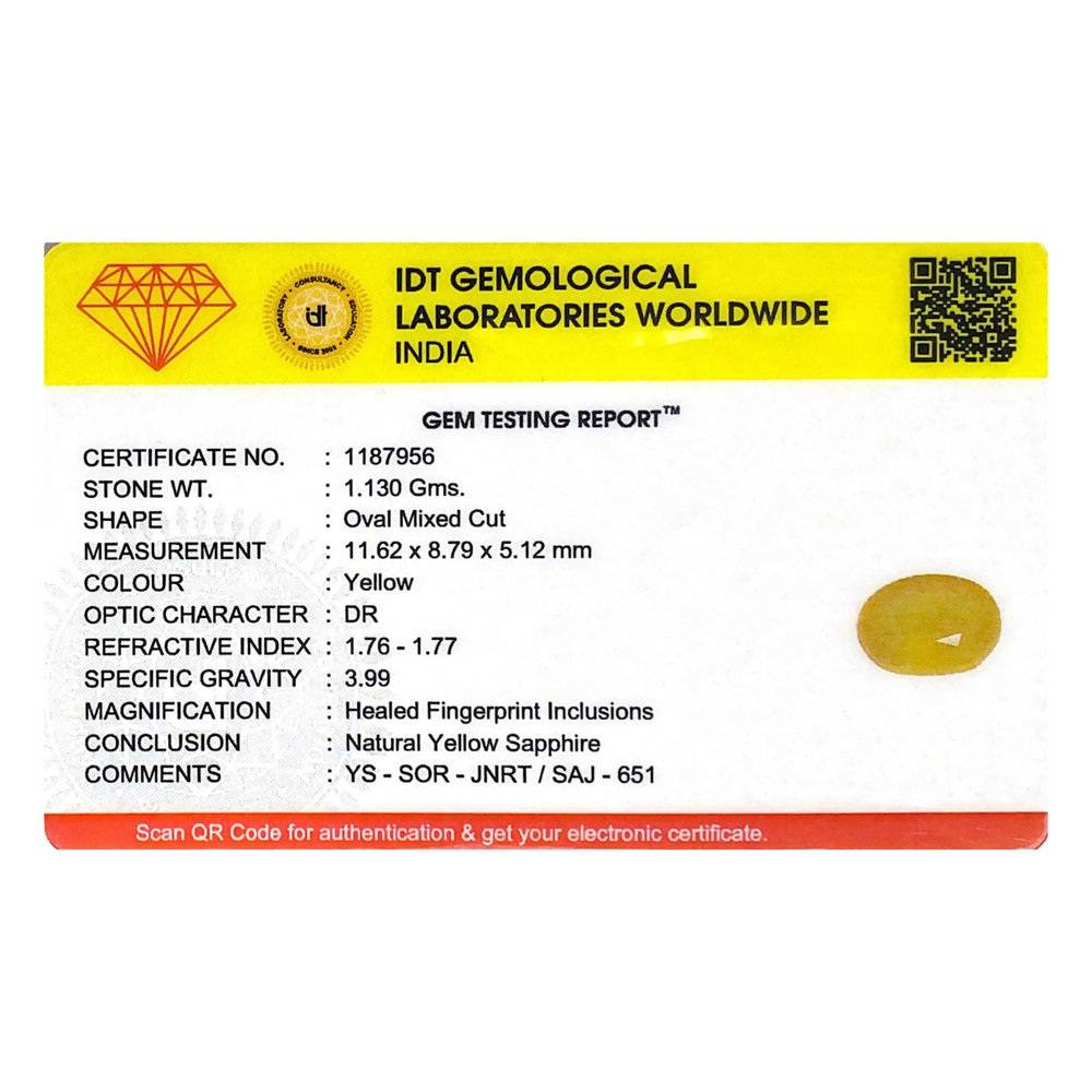 Yellow Sapphire - 5.65 Carat - Pramogh