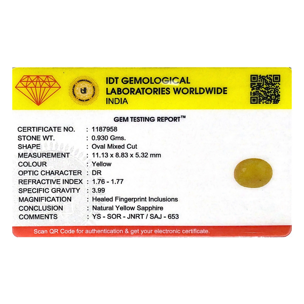 Yellow Sapphire - 4.65 Carat - Pramogh