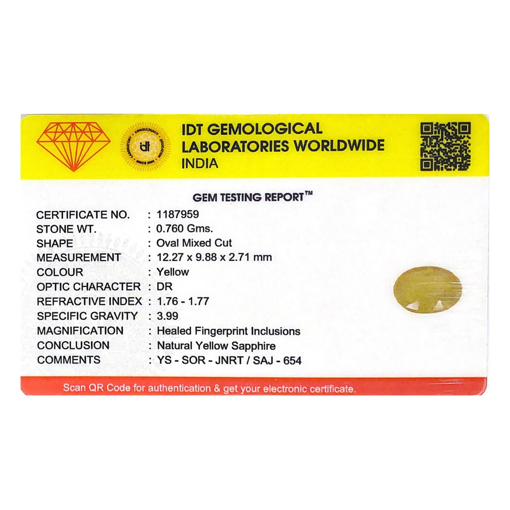 Yellow Sapphire - 3.8 Carat - Pramogh